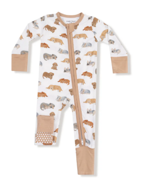 Napping Puppies 2-way Zipper Romper Napping Puppies 2-way Zipper Romper