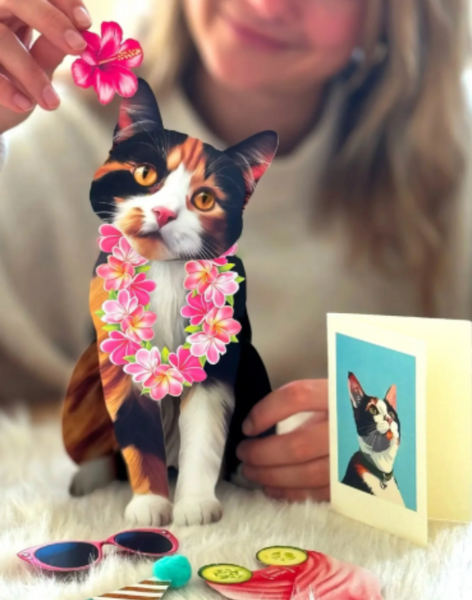 Calico Cat Pop Up Pet