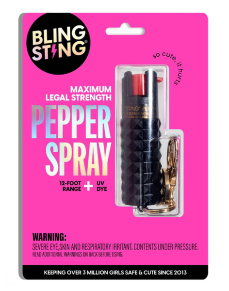 Black Metallic Studded Pepper Spray Black Metallic Studded Pepper Spray