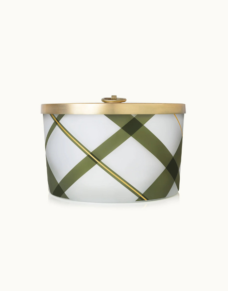 Thymes Frasier Fir Frosted Plaid Large 3-Wick Candle Thymes Frasier Fir Frosted Plaid Large 3-Wick Candle