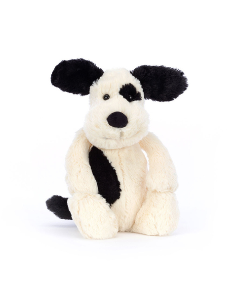 Jellycat Bashful Black and Cream Puppy Jellycat Bashful Black and Cream Puppy