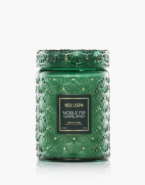Voluspa 18 oz Large Jar Candle - Noble Fir Garland Voluspa 18 oz Large Jar Candle - Noble Fir Garland