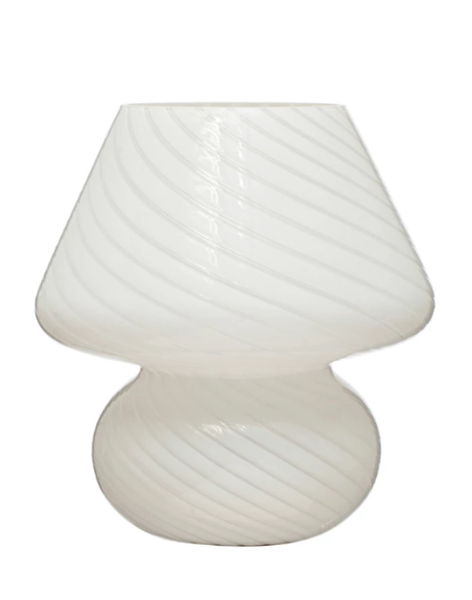 White Blown Glass Table Lamp (IN STORE PICKUP ONLY)