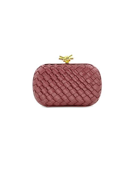 Burgundy Woven Clutch