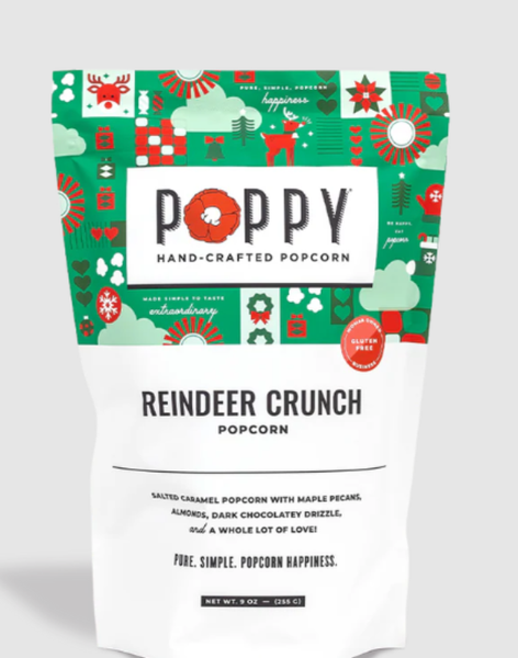 Poppy Hand-Crafted Popcorn Reindeer Crunch Market Bag