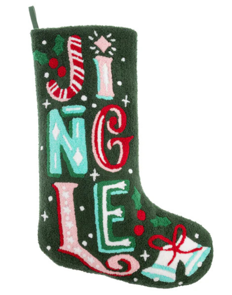 Jingle Embroidered Stocking