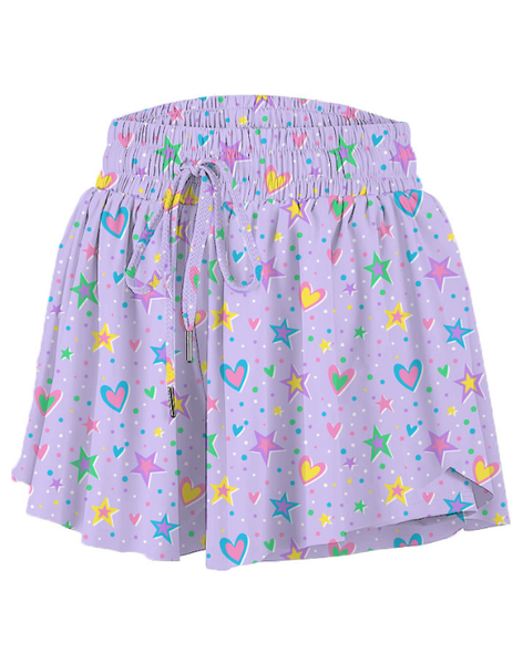 Heart and Stars Butterfly Shorts