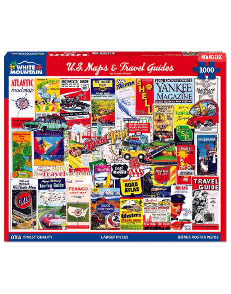 US Maps and Travel Guides 1000pc Puzzle