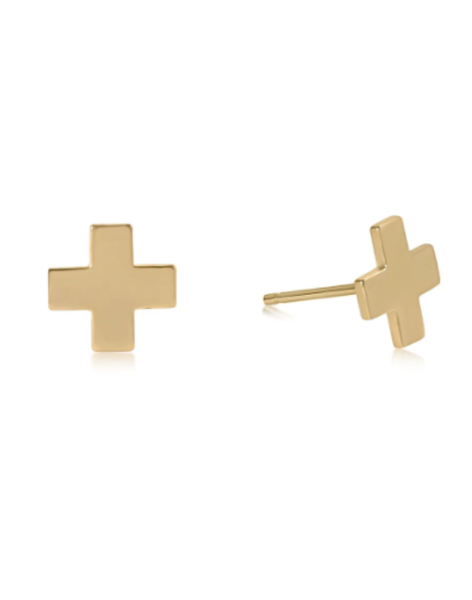 eNewton Signature Cross Stud Earrings