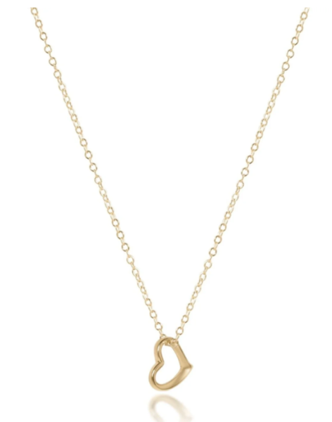eNewton EGirl 14" Love Charm Gold Necklace
