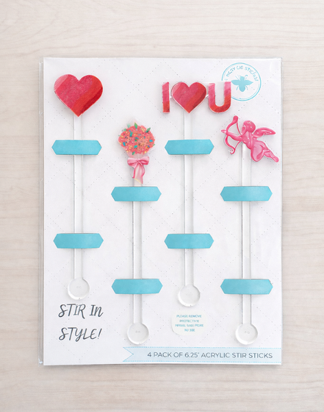 Valentine's Day Acrylic Stir Sticks