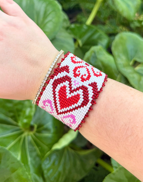 Hearts and Curls Cuff