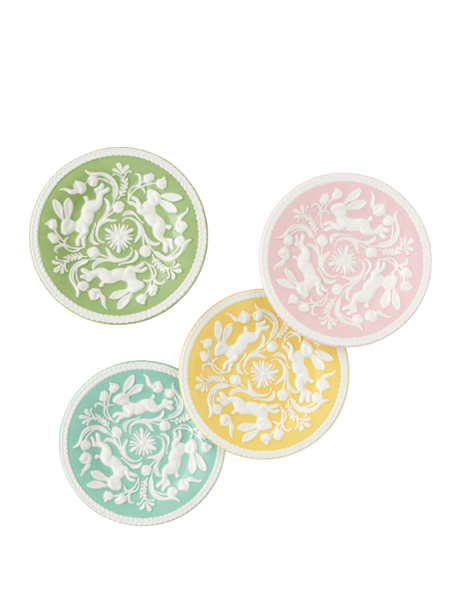 Ceramic Pastel Embossed Plates