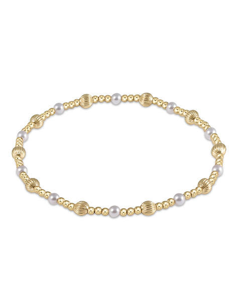 eNewton Dignity Sincerity Pattern Bracelet - Pearl