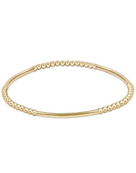 eNewton Bliss Bar Gold Bead Bracelet