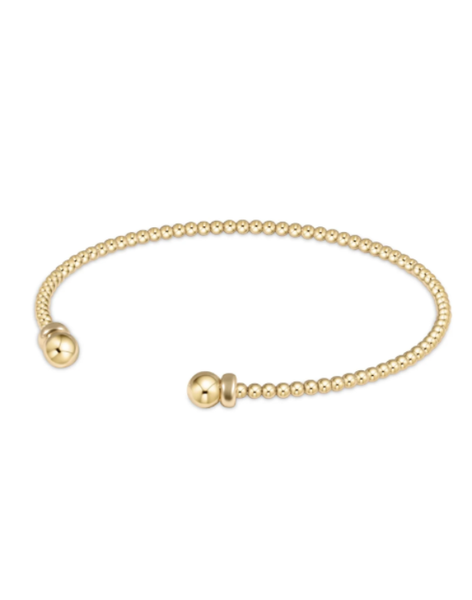 eNewton Classic Gold 2mm Bead Cuff