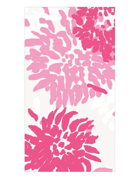 Chrysanthemum Raspberry Guest Towels