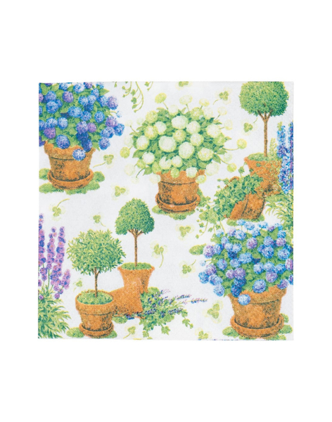 Potted Hydrangeas Cocktail Napkins