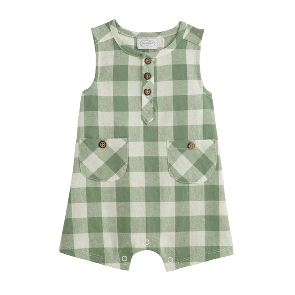 Green Checkered Romper