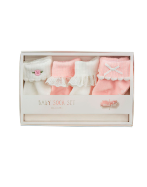 Pink Foldover Sock Set