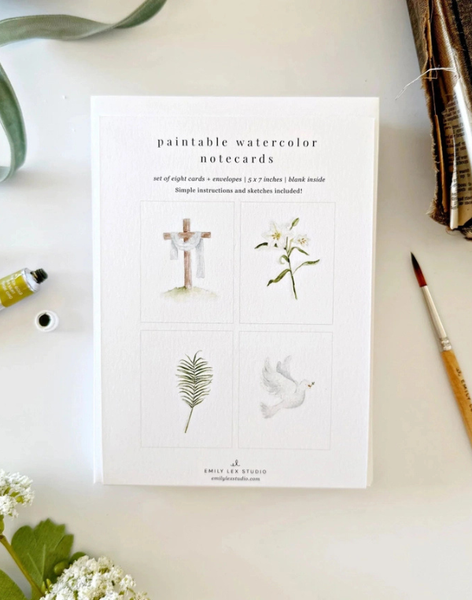 He Is Risen Paintable Watercolor Notecard Set
