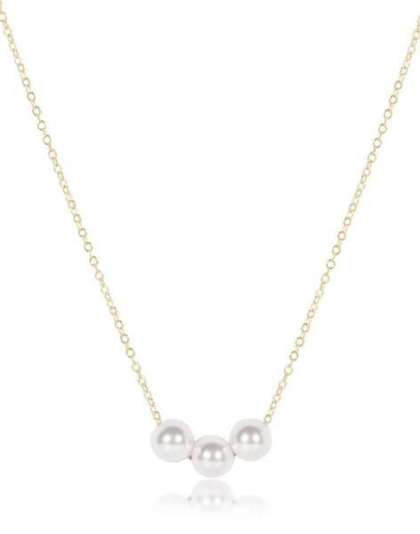 eNewton eGirl 14" Gold Joy Pearl Necklace