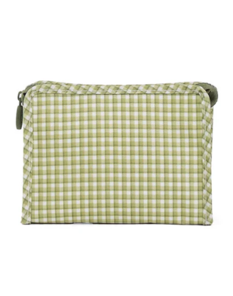 TRVL Small Roadie Zip Pouch--Rodeo Check Cactus