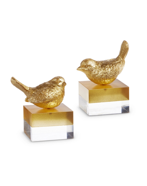 5" Gold Bird on Two Toned Block