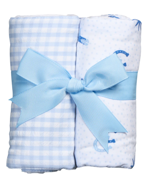 Cowboy Set of 2 Burp Cloths