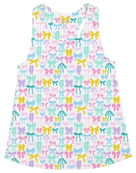 Pastel Bows Racerback Tank Top