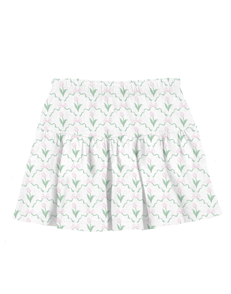 Easter Tulips Gathered Skort