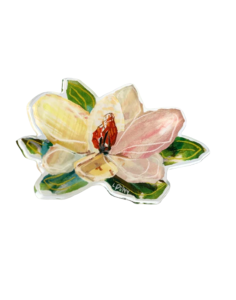 Magnolia Single Bloom Acrylic Block