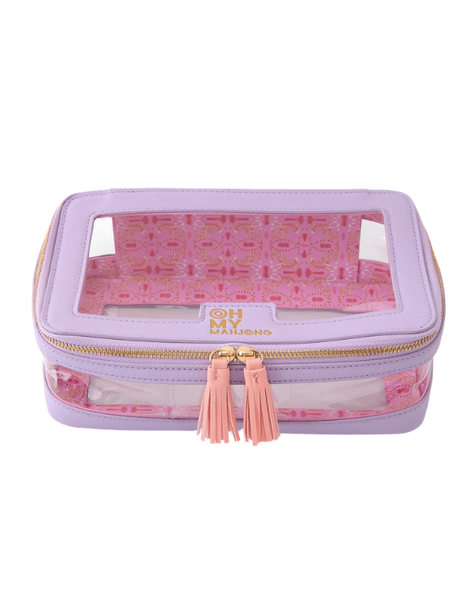 Lavender Mahjong Tile Storage Bag