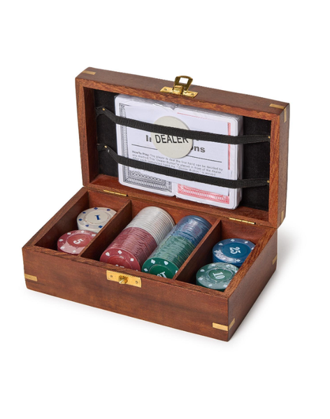 Poker Set in Wood Box