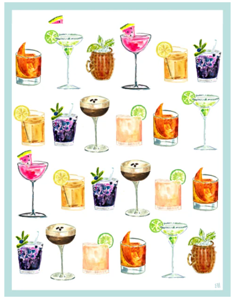 Shaken, Not Stirred Tea Towel