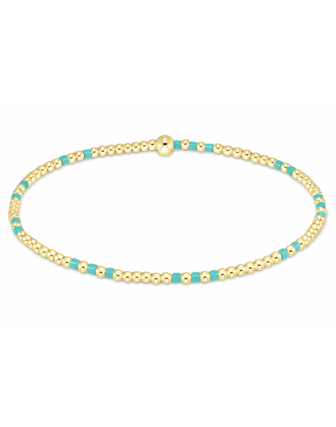 eNewton Hope Joy Pattern Bead Bracelet - Turquoise