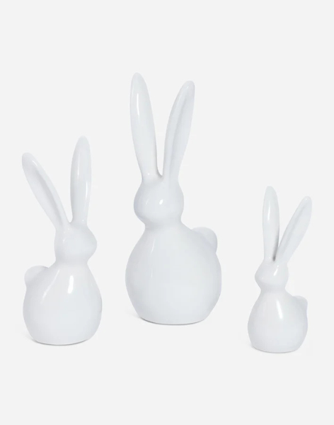 White Metal Bunny - Assorted Sizes