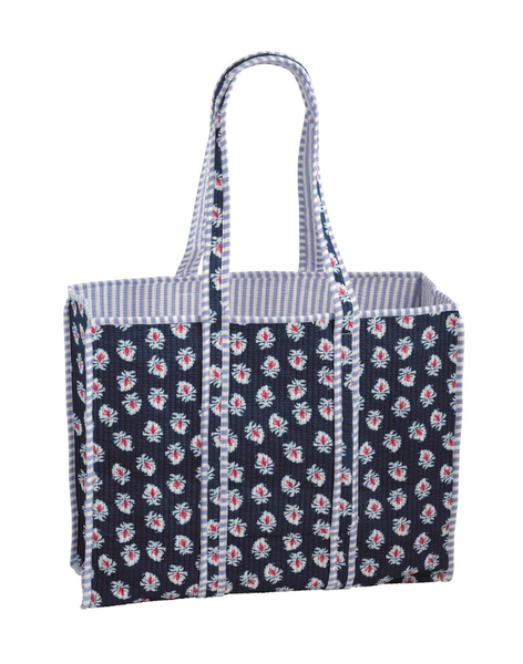 Americana Block Print Tote Bag