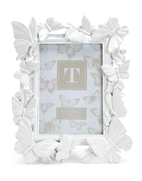 White Butterfly 5x7 Photo Frame