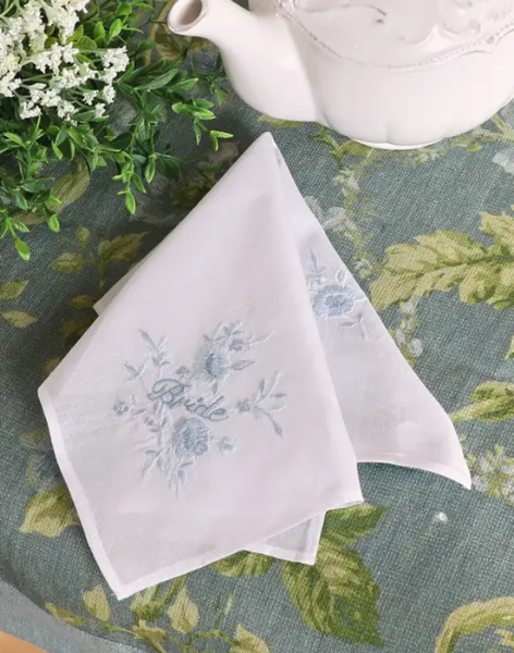 Bride Embroidered Envelope Hankie