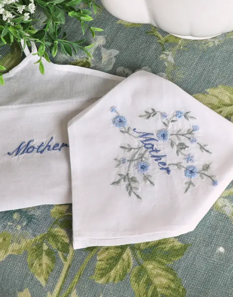 Mother Embroidered Envelope Hankie