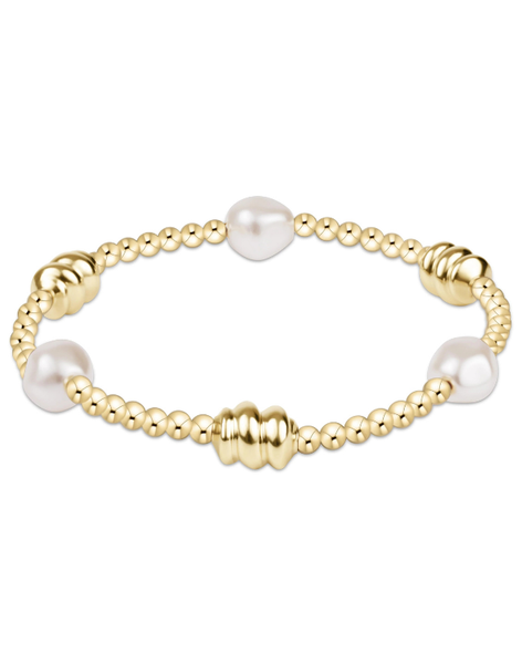 eNewton Admire Gold & Admire Pearl 3mm Gold Bracelet
