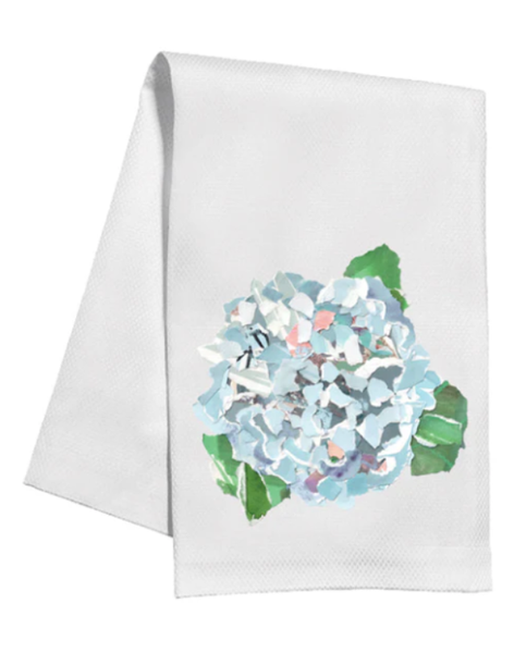 Kitchen Towel--Single Blue Hydrangea