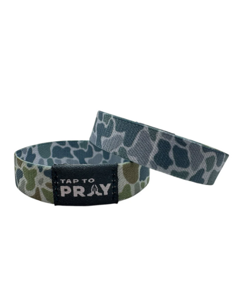 Tap To Pray Bracelet - Moss Slate Camo-Large