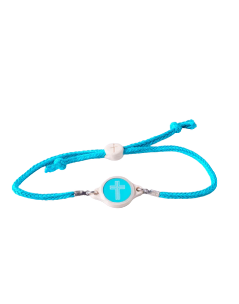 Tap to Pray Bracelet--Turquoise and Cross