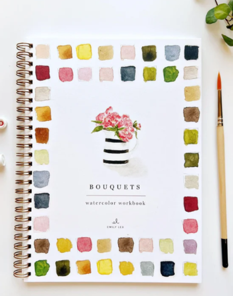 Bouquets Watercolor Workbook