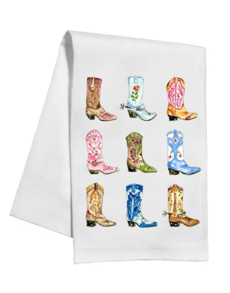 Kitchen Towel Colorful Cowboy Boots