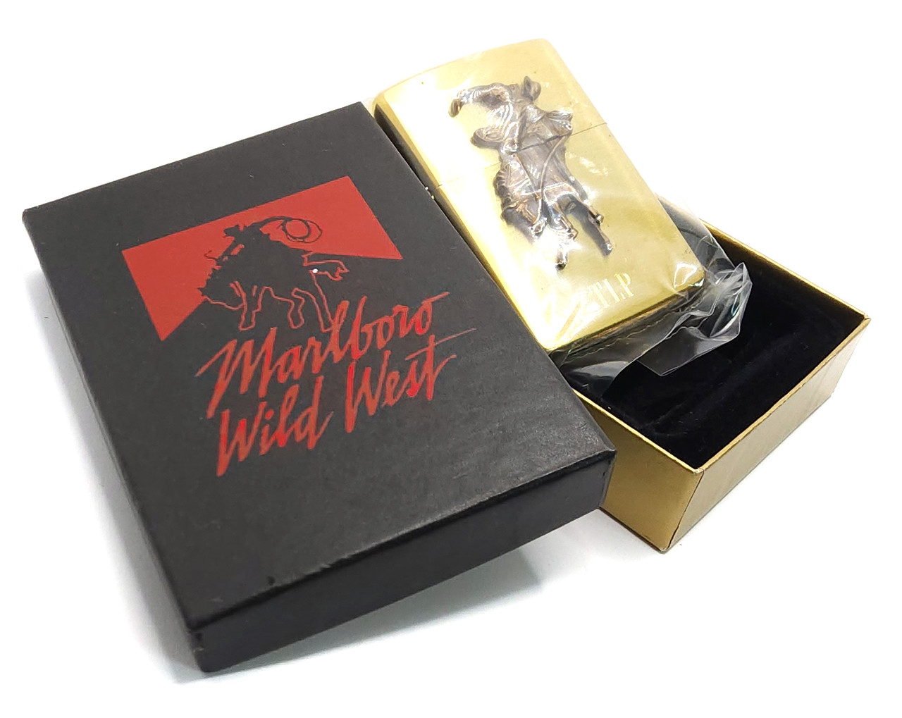 zippo Marlboro Cow boy‼️ RARE Marlboro Zippo lighter Vintage Brass Riding Cowboy | eBay