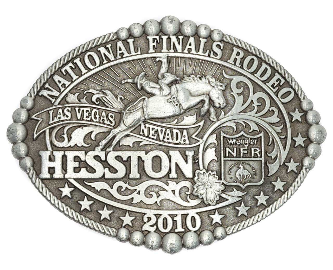 2010 Vintage Hesston National Finals Rodeo Belt Buckle Las Vegas