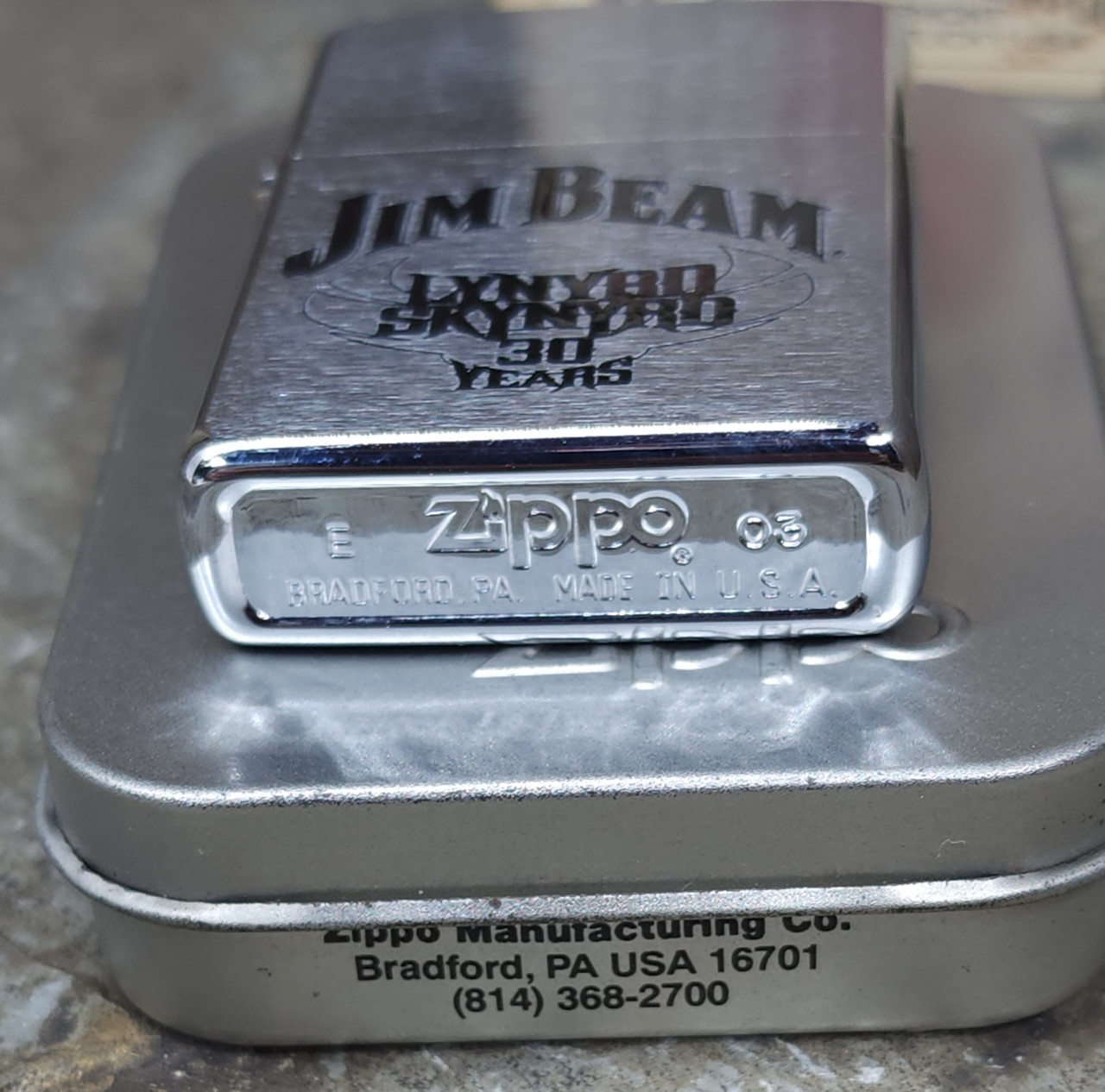 2003 Vintage Zippo Jim Beam Lynyrd Skynyrd 30 Years Cigarette